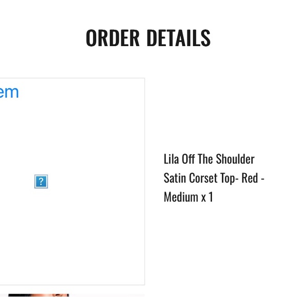 NWT. Red Lila Off The Shoulder Satin Corset Top from My Outfit Online - Picture 4 of 4